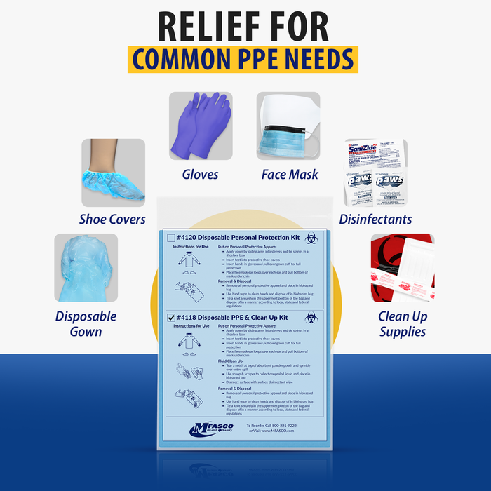 Biohazard Cleanup & PPE Protection Combo Kit