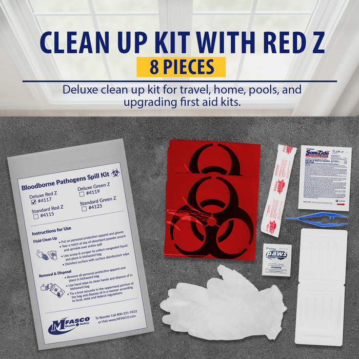 Biohazard Fluid Clean Up Kit Deluxe