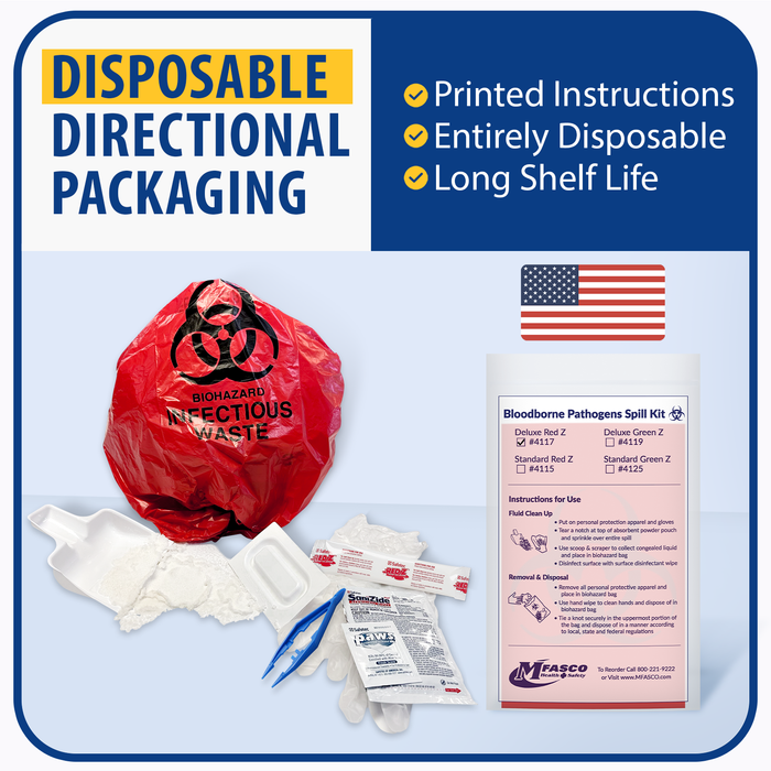 Biohazard Fluid Clean Up Kit Deluxe