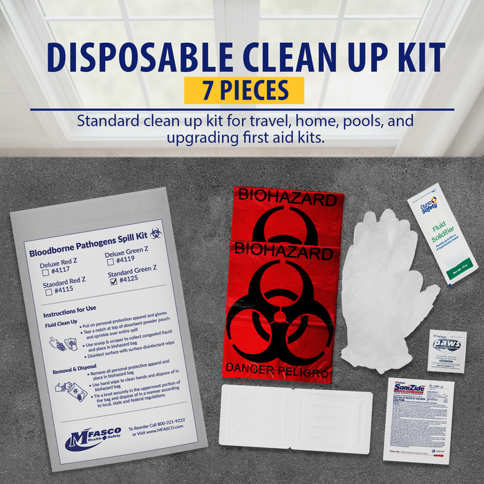 Biohazard Fluid Clean Up Kit Non-Chlorinated