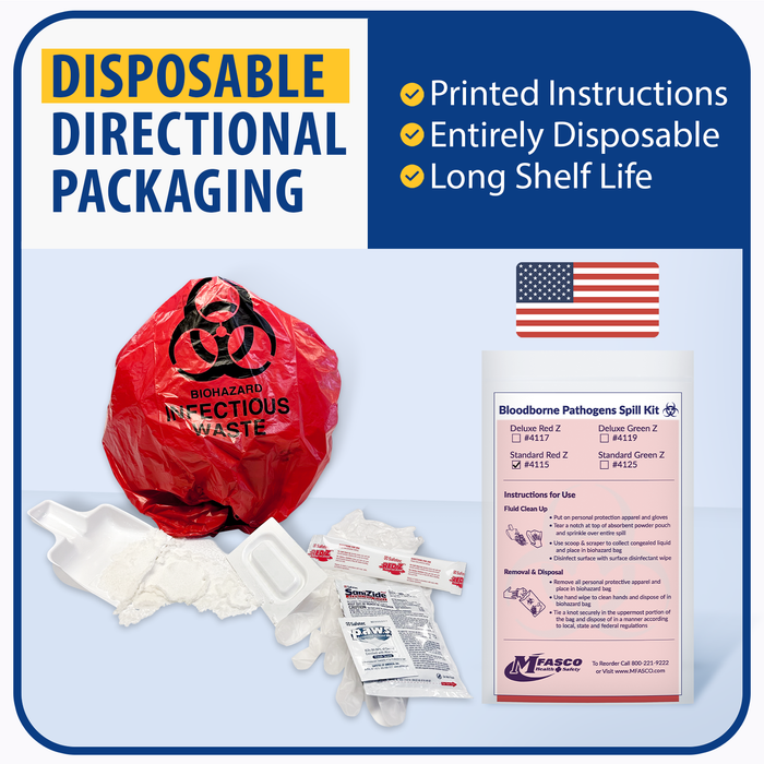 Biohazard Fluid Clean Up Kit W/Red Z