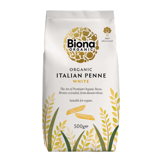 Biona Organic White Penne Pasta 500g