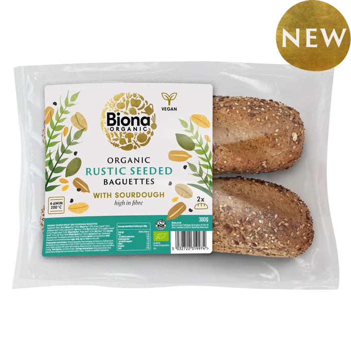 Biona Rustic Seeded Organic Baguette 300g