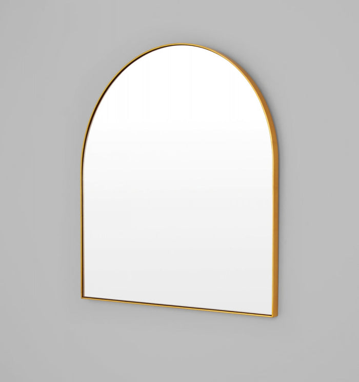 Bjorn Brass Arched Top small Mirror 80 x 85 x 2.5 cm