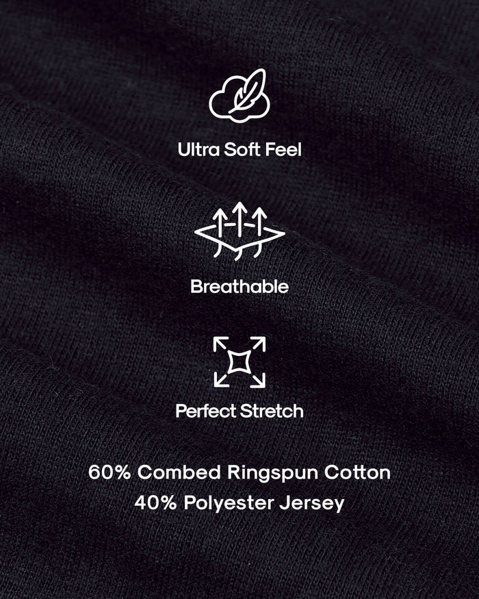 The Variety 8-Pack: Ultra soft, breathable, perfect stretch jersey knit.