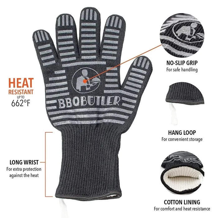 Black Fabric Gloves - Single