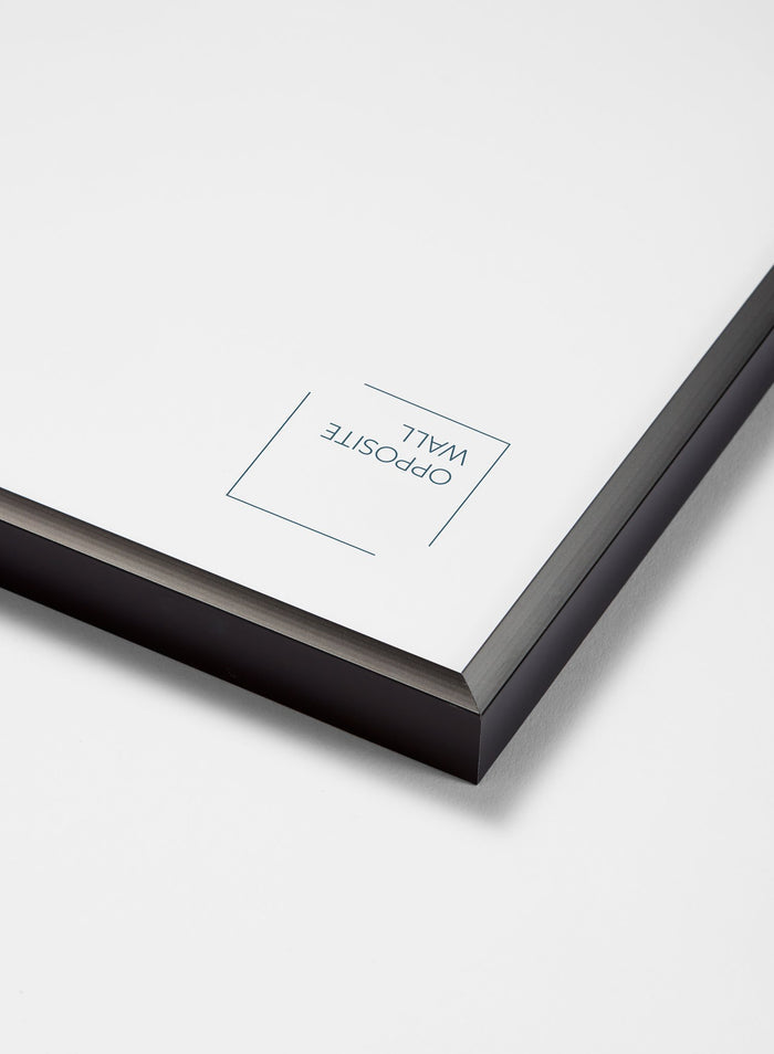 Scandinavian black aluminum metal frame by Opposite Wall - Corner of the frame - Size 8x10