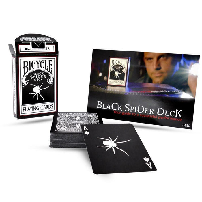 Black Spider Deck in Bicycle Card Stock - Black Spider Bicycle Playing Cards