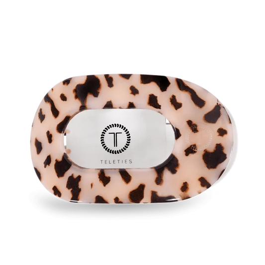 Blonde Tortoise Large Flat Round Hair Clip