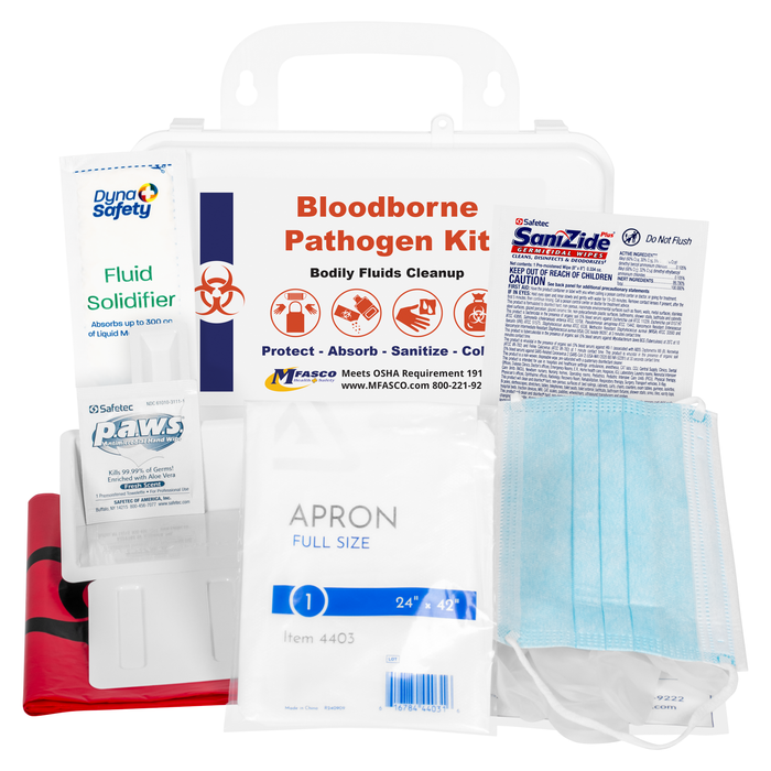 Blood Borne Pathogens Clean Up & Protection Kit Plastic Case Single