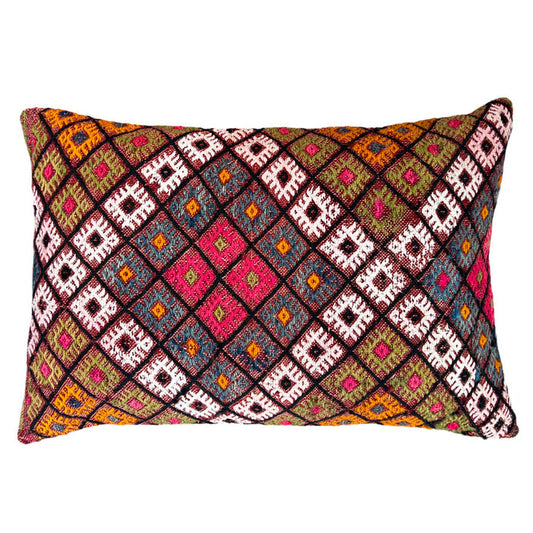 Bloom Vintage Kilim Lumbar Pillow (16x24)