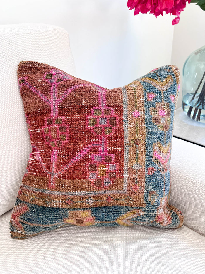Blossom Vintage Oushak Pillow (16x16)