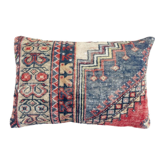 Handmade traditional Turkish oushak pillow cover made with vintage rugs 16x24 scandanavian eclectic boho decor