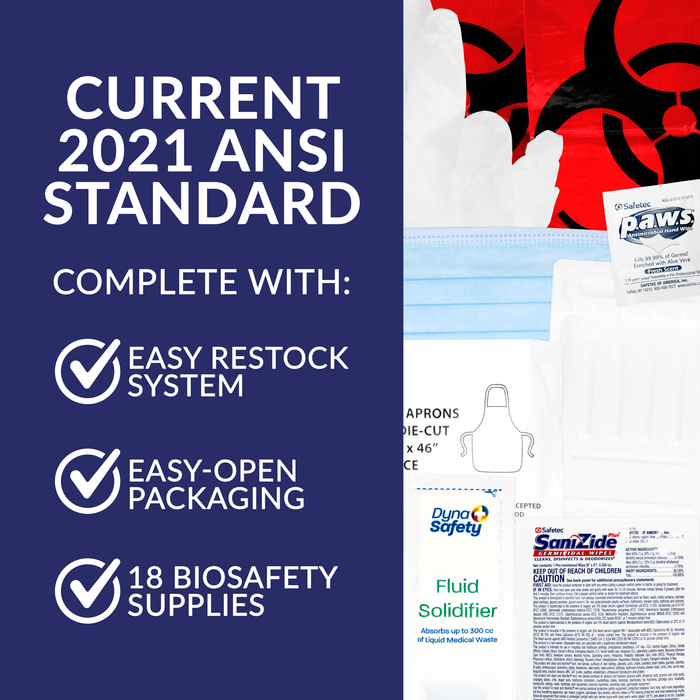 Bodily Fluids Clean Up Kit Plastic Case 2 Kits Per Case