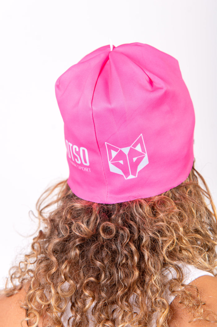 Bonnet - Fluo Pink & White