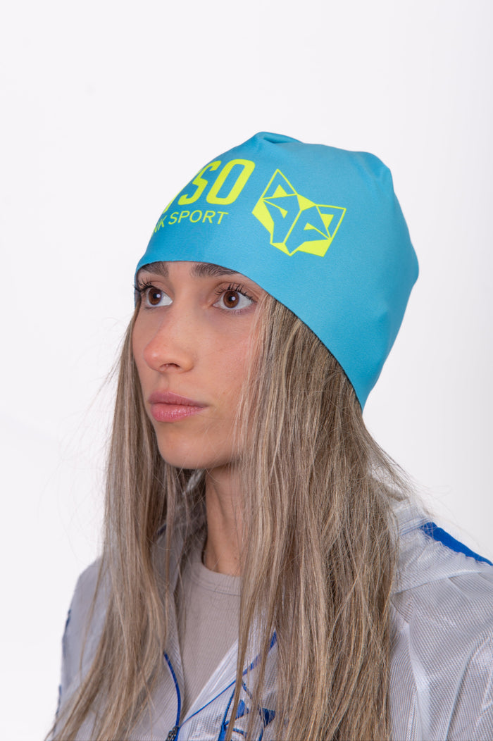 Bonnet - Light Blue & Fluo Yellow