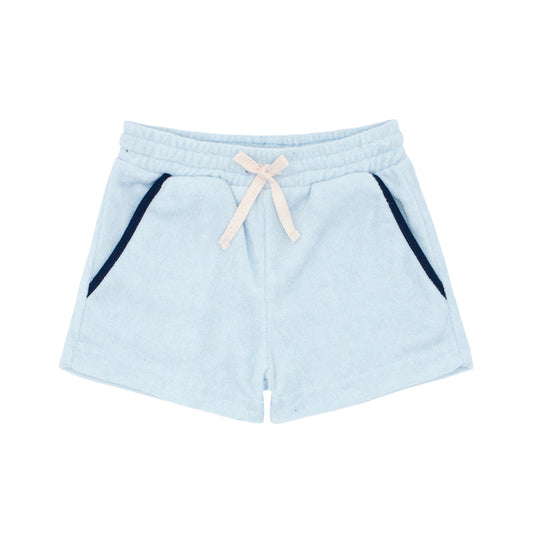 boys light blue french terry short