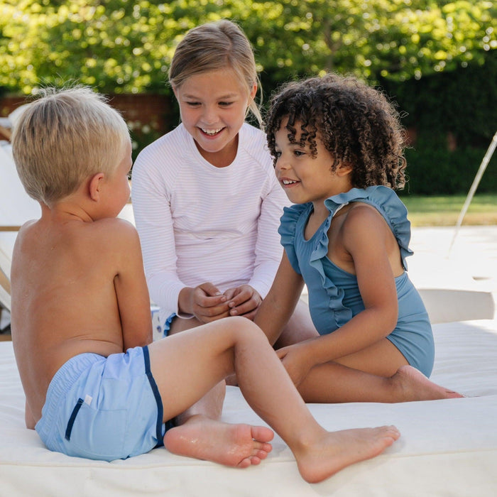 boys peri blue boardie