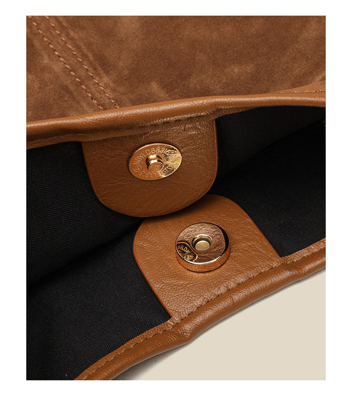 BP909 - Suede Shoulder Bucket Bag