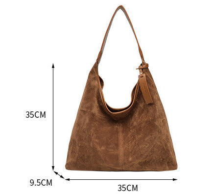 BP909 - Suede Shoulder Bucket Bag