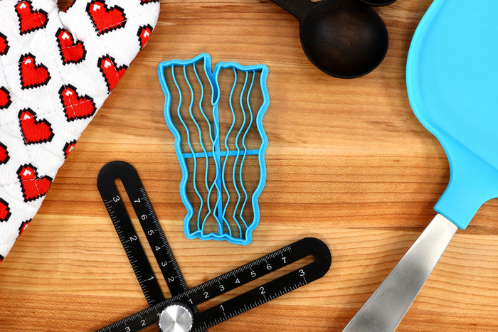 Breakfast Food Cookie Cutters - Fried Egg, Coffee, Croissant, Buttered Waffle, Bacon Strip- Breakfast Gift