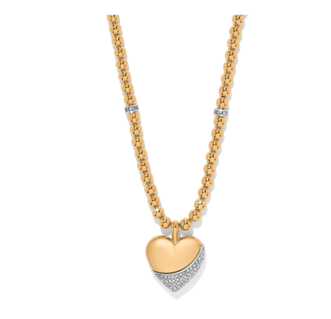 Brighton - Meridian Petite Wave Heart Necklace - Gold