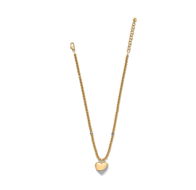 Brighton - Meridian Petite Wave Heart Necklace - Gold