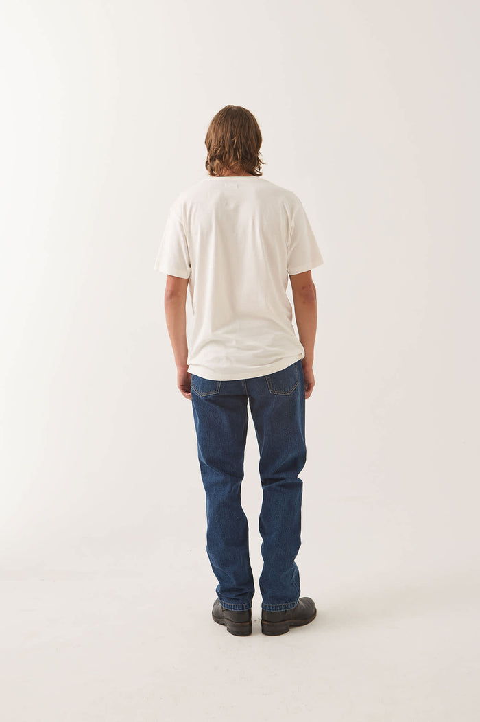 Men's Builders 5-Pocket Pant in the color Dark Denim - Additional Fit image