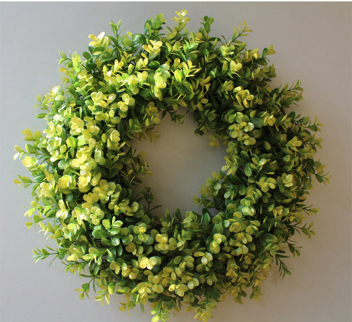 Bulk 18" Artificial Boxwood Wreath UV Resistant for Front Door Wholesale
