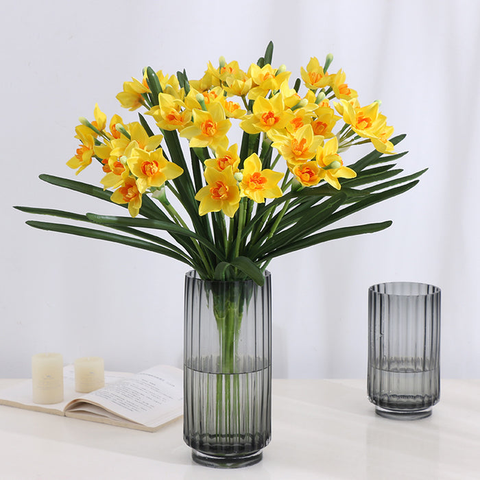 Bulk 23" December Birth Flower Narcissus Bush Artificial Silk Flowers Wholesale