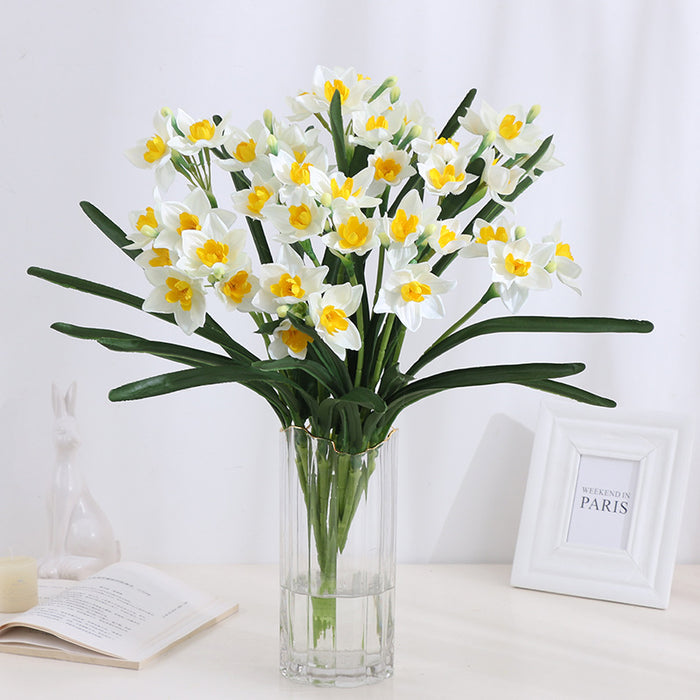 Bulk 23" December Birth Flower Narcissus Bush Artificial Silk Flowers Wholesale