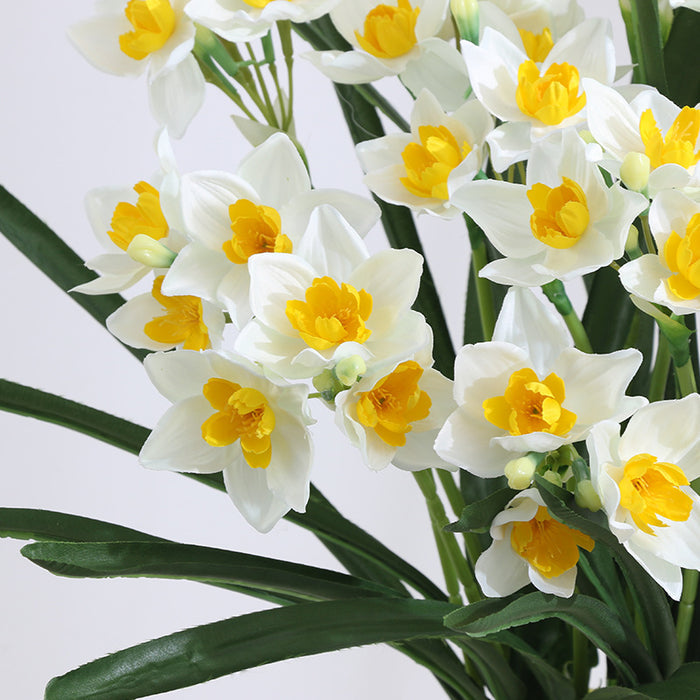 Bulk 23" December Birth Flower Narcissus Bush Artificial Silk Flowers Wholesale