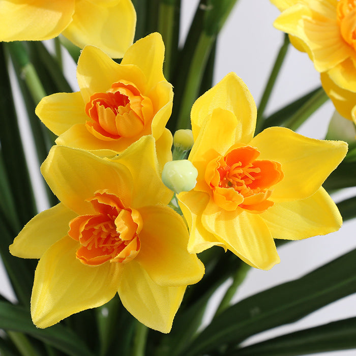 Bulk 23" December Birth Flower Narcissus Bush Artificial Silk Flowers Wholesale