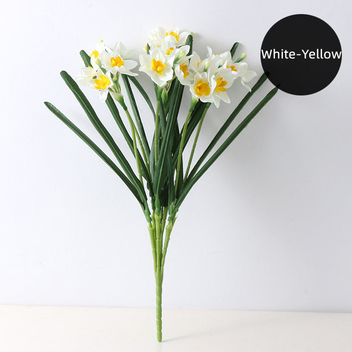 Bulk 23" December Birth Flower Narcissus Bush Artificial Silk Flowers Wholesale