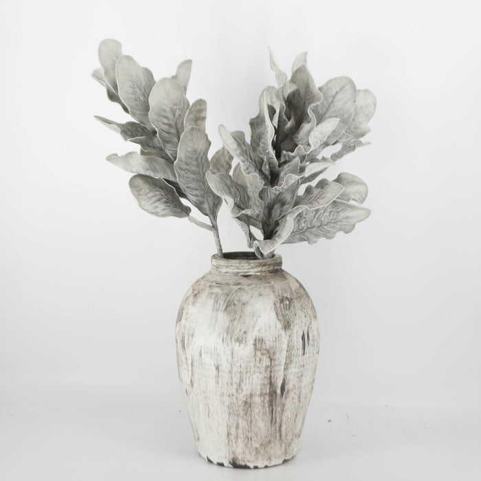 Bulk Wabi-Sabi 39" Lambs Ear Plant Spray Stem Silver Ragwort Foliage Stem Artificial Wholesale