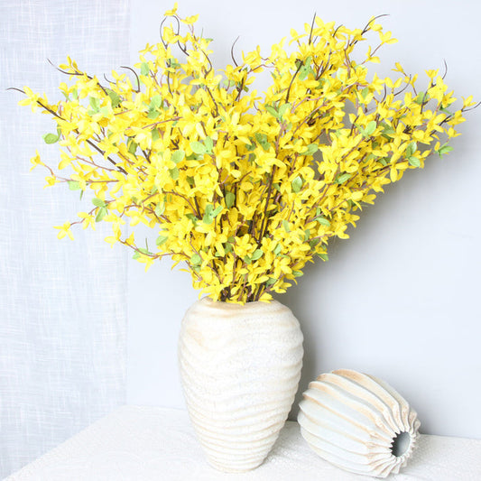 Bulk Yellow Primrose Stems Bush Artificial Orchids Flowers Wholesale
