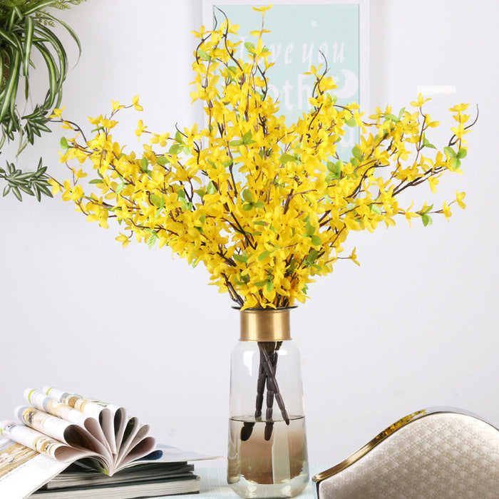 Bulk Yellow Primrose Stems Bush Artificial Orchids Flowers Wholesale