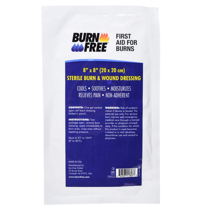 Burn Free Dressing 8x8 Each