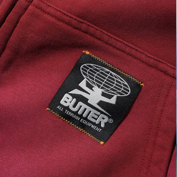 Butter Goods Garage Zip Thru Hoodie Faded Burgundy