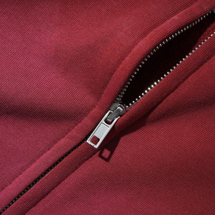Butter Goods Garage Zip Thru Hoodie Faded Burgundy