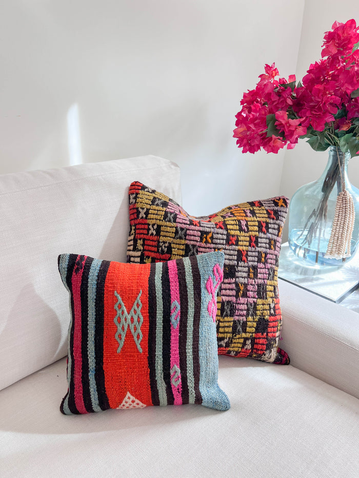 Butterfly Kilim Pillow (14x14)