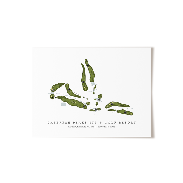 Caberfae Peaks Ski & Golf Resort | Golf Course Map | Unframed