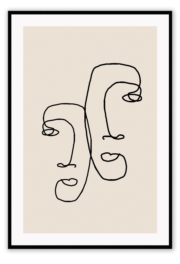 Canvas Print 50x70cm / Black Mius Mius Wall Art : Ready to hang framed artwork. Brand