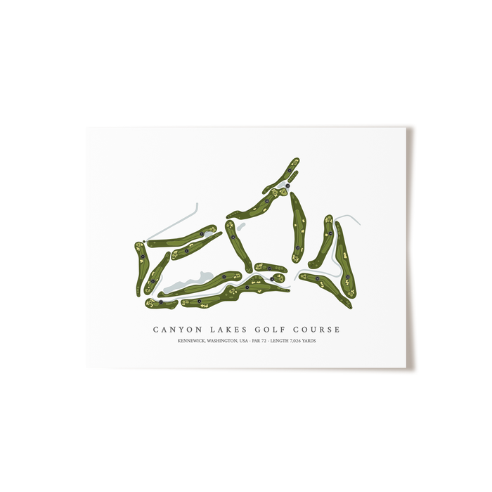 Canyon Lakes Golf Course | Golf Course Map | Unframed
