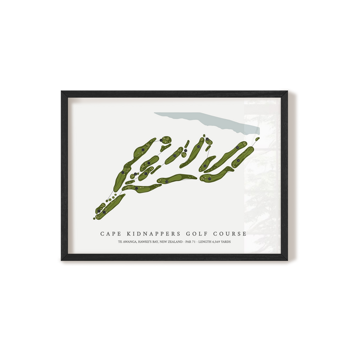 Cape Kidnappers Golf Course | Golf Course Print | Black+Frame