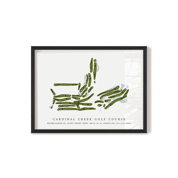 Cardinal Creek Golf Course | Golf Course Map | Black+Frame