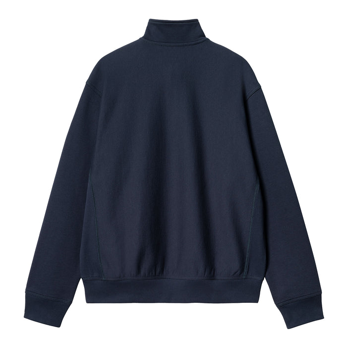 Carhartt  WIP American Script Half Zip Crewneck Air force Blue