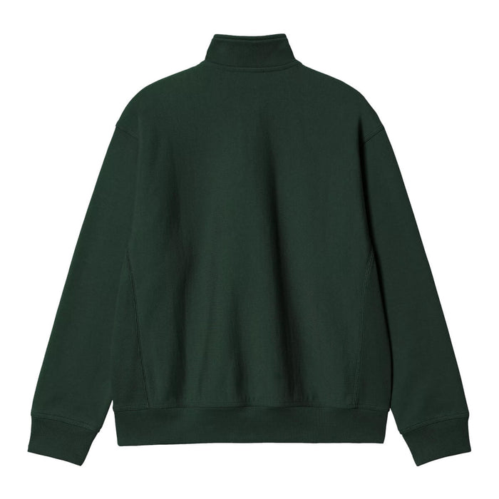 Carhartt  WIP American Script Half Zip Crewneck Conifer