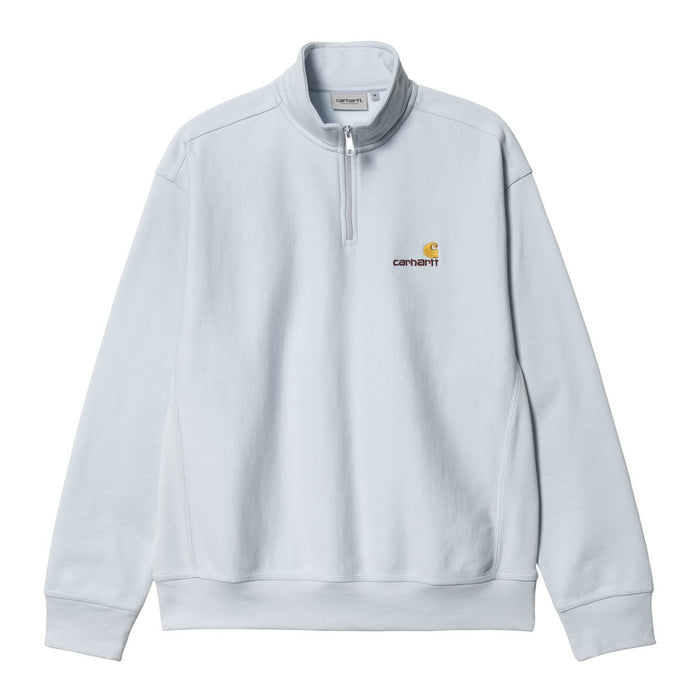 Carhartt  WIP American Script Half Zip Crewneck Icarus