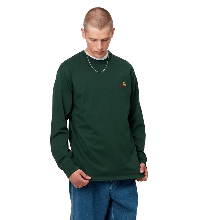 Carhartt WIP American Script Longsleeve Grove